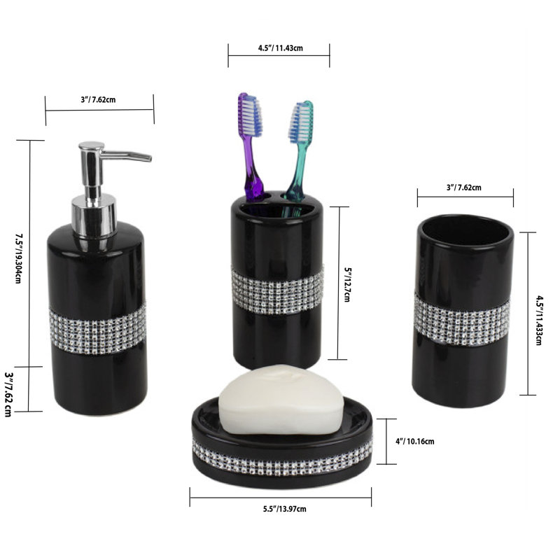 Etta Avenue™ Tristen Luxury 4 Piece Bathroom Accessory Set & Reviews
